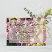 ピンク紫陽花イエローピンクグリーン結婚フローラ 招待状 (スタンド正面)