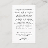 ピンク紫陽花 | メモリアル葬儀祈りの言葉カード 名刺 (裏面)