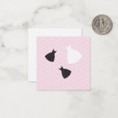 ピンク結婚かわいい ノートカード (正面/裏面インサイチュ)