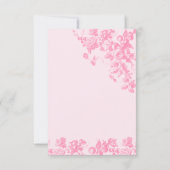 ピンク結婚とグレーのサンキューカードのセ結婚ット サンキューカード (裏面)