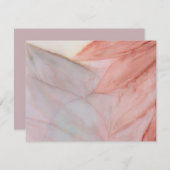 ピンク結婚とラベンダーで愛らしい サンキューカード (正面/裏面)