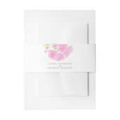 ピンク結婚のさくらんぼの花の水の色がパーソナライズ 招待状ベリーバンド (正面例)