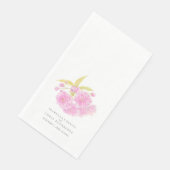 ピンク結婚のさくらんぼの花の水彩画 (コーナー)