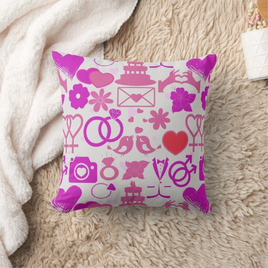 ピンク結婚のオーナメントパターン03 クッション (ブランケット)
