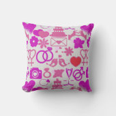 ピンク結婚のオーナメントパターン03 クッション (正面)