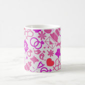ピンク結婚のオーナメントパターン03 コーヒーマグカップ (中央)