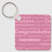 ピンク結婚のキーチェーンのお祝い キーホルダー (正面)