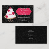 ピンク結婚のケーキメーカーの名刺 名刺 (正面/裏面)