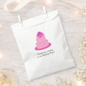 ピンク結婚のケーキ フェイバーバッグ (クリップ留めされた状態)