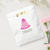 ピンク結婚のケーキ フェイバーバッグ (封をした状態)