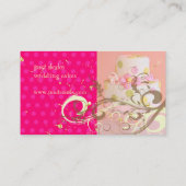 ピンク結婚のケーキ/ベーカリー/パティシセリ 名刺 (裏面)