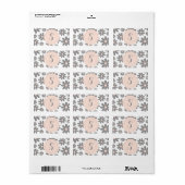 ピンク結婚のハーシー・ナゲット・ラッパー ラベル (フルシート)