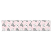 ピンク結婚のハートの鐘，ミュージシャン ショートテーブルランナー (横)