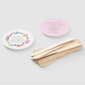 ピンク結婚のボーホフェザーとビーズのプログラムファン ハンドファン (組立なし)