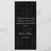 ピンク結婚のメニュー メニュー (裏面)