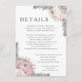 ピンク結婚の乾結婚花詳細 エンクロージャーカード (正面)