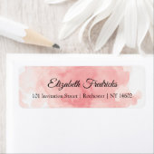 ピンク結婚の差出人住所ラベル ラベル (インサイチュ)