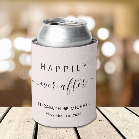 ピンク結婚の後ずっと幸せに 缶クーラー