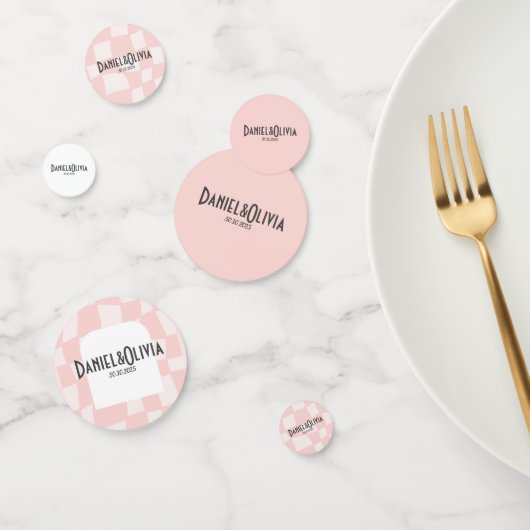 ピンク結婚の正方形 コンフェッティ (グループ)