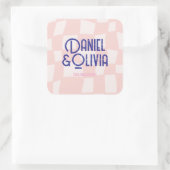 ピンク結婚の正方形 スクエアシール (バッグ)