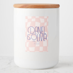 ピンク結婚の正方形 フードラベル