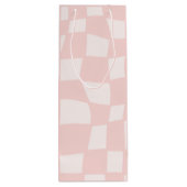 ピンク結婚の正方形 ワインギフトバッグ (裏面)