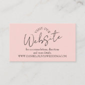 ピンク結婚の正方形 名刺 (正面)