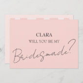 ピンク結婚の正方形 招待状 (正面/裏面)