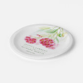 ピンク結婚の赤いグミカスタム紙プレート ペーパープレート (アングル)