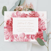 ピンク結婚の金ゴールド 箔招待状