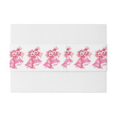 ピンク結婚の鐘 招待状ベリーバンド (裏面例)