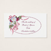 ピンク結婚の鐘 – 日付を保存 (裏面)