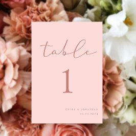 ピンク結婚の テーブルナンバー