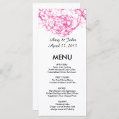 ピンク結婚カーネーションのメニューcarnation1 メニュー (正面/裏面)