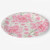 ピンク結婚カーネーション ペーパープレート (アングル)