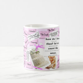 ピンク結婚ズコーヒーカップマグ コーヒーマグカップ