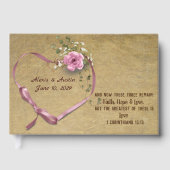 ピンク結婚ズバラ聖なる書物、 経典Verseゲストブック ゲストブック (正面)