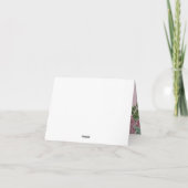 ピンク結婚ズパステルヴィンテージライトフローラバラ サンキューカード (裏面)