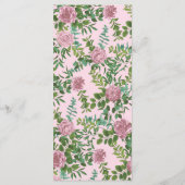 ピンク結婚ズパステルヴィンテージライトフローラバラ メニュー (裏面)