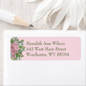 ピンク結婚ズパステルヴィンテージライトフローラバラ ラベル (インサイチュ)