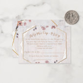 ピンク結婚ソフトフローラのR.S.V.Pカード ノートカード (正面/裏面インサイチュ)