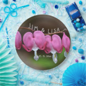 ピンク結婚ハート ペーパープレート (パーティー)