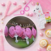 ピンク結婚ハート ペーパープレート (パーティー)