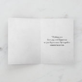 ピンク結婚バラハート カード (内部)