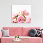 ピンク結婚バラ キャンバスプリント (インサイチュ (リビング))