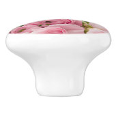 ピンク結婚バラ セラミックノブ (側面)