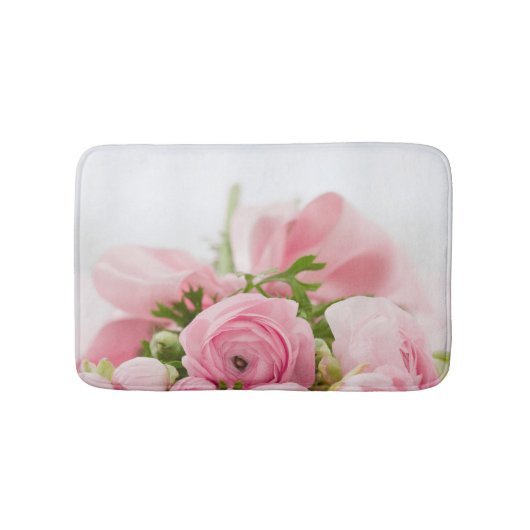 ピンク結婚バラ バスマット (正面)