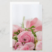 ピンク結婚バラ 便箋 (正面/裏面)