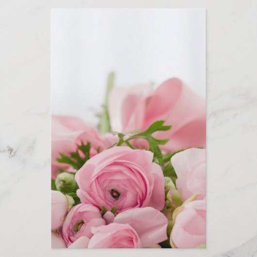 ピンク結婚バラ 便箋 (正面)