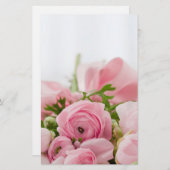 ピンク結婚バラ 便箋 (正面/裏面)